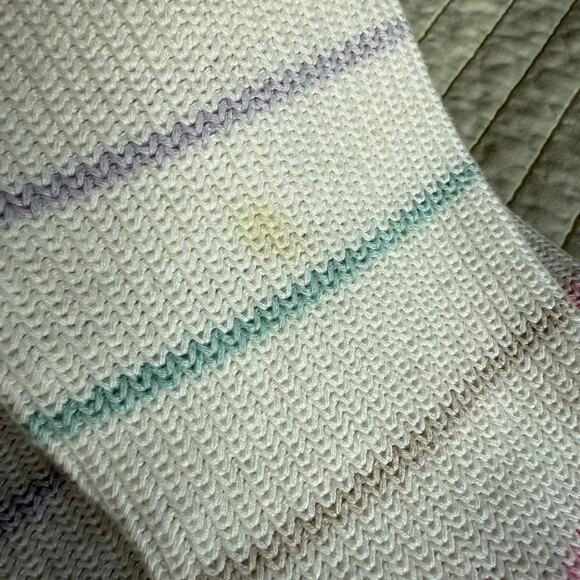 Henry Grethel Vintage Pastel Striped Cotton Oversized Sweater Women’s Small - Picture 13 of 13